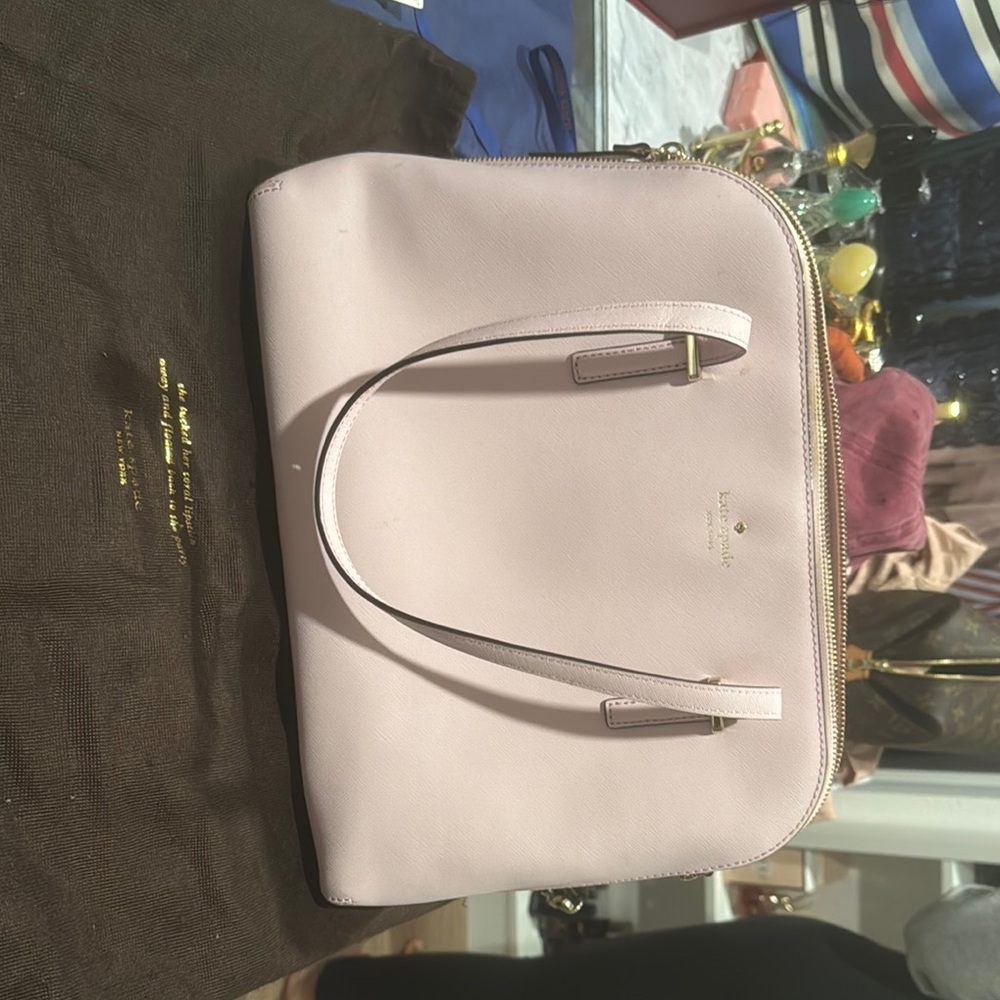 Kate Spade Pink Shoulder Bag with Structured Design